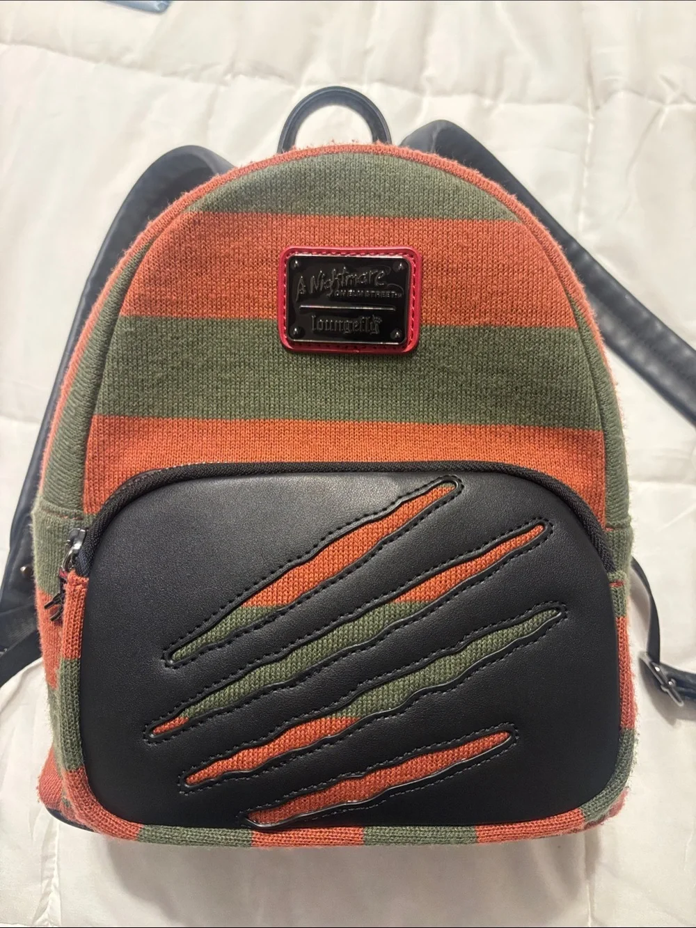 Loungefly Freddy Sweater Nightmare on Elm Street Backpack w/Buckle Down Wallet